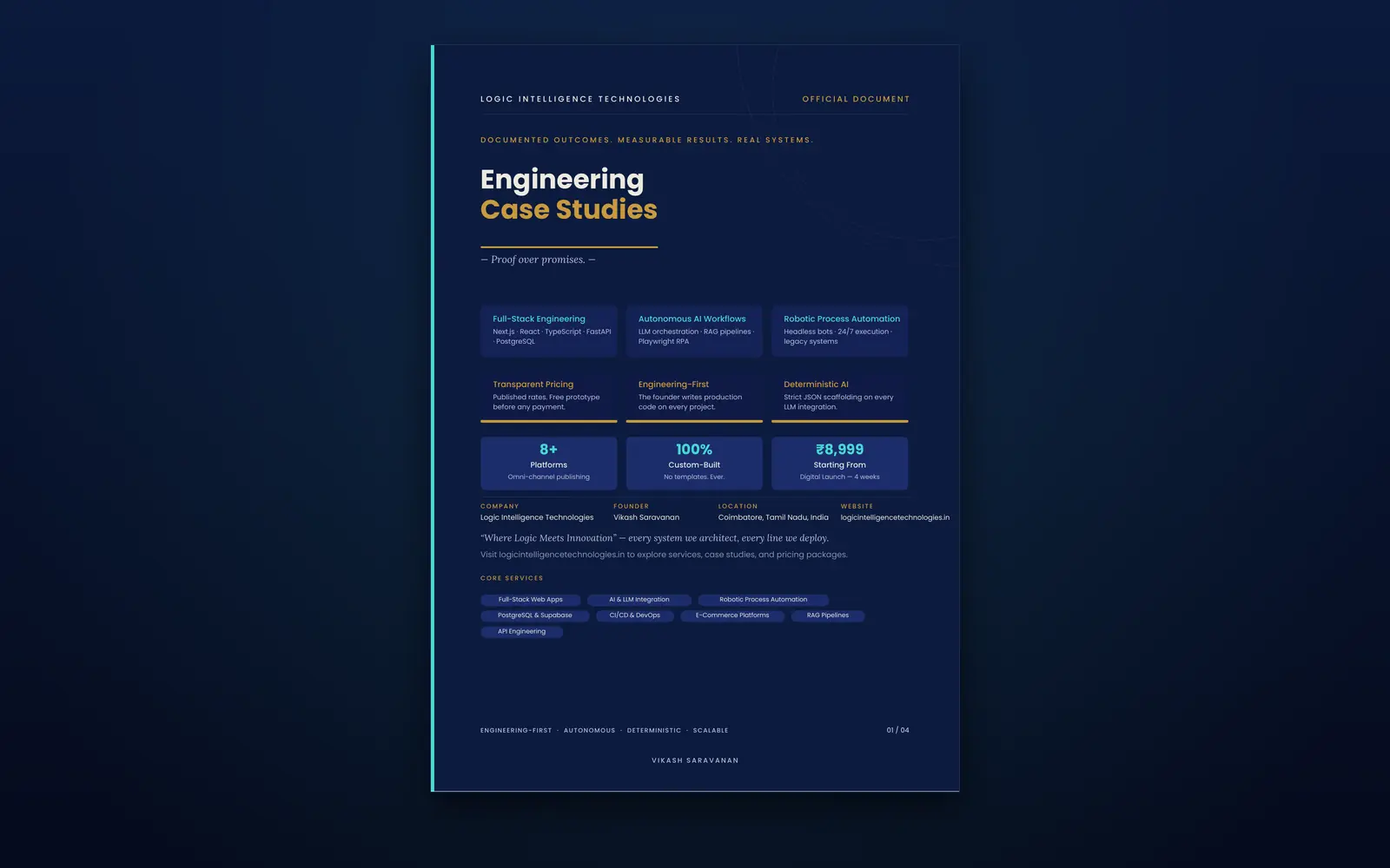 Engineering Case Studies Document Cover
